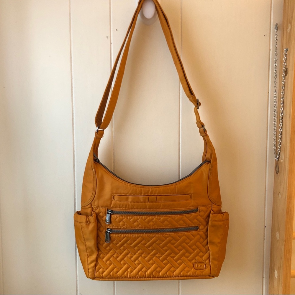 LUG Mustard Yellow Camper SE Quilted Adj Strap Multi Strap Crossbody Body Bag